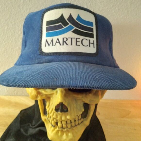Vintage Other - Deadstcok Vintage Martech Patch Corduroy Strap Back Hat